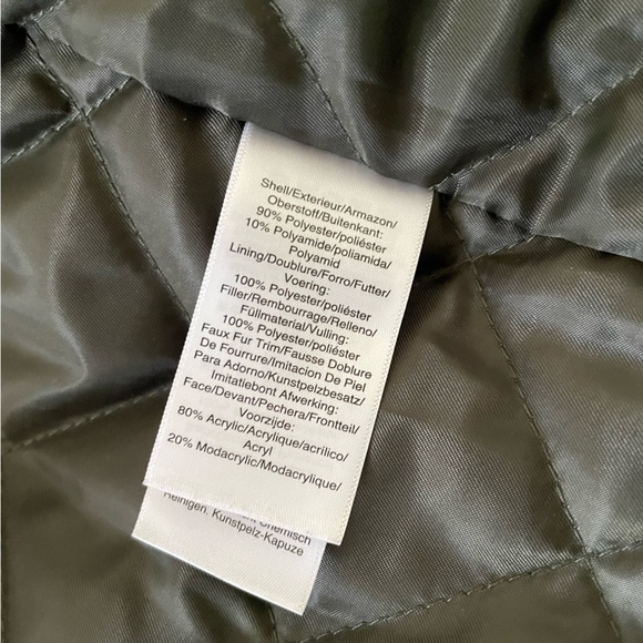 DKNY Parka Fur Trim Hooded, zippered Belted Warm Jacket - Picture 5 of 10